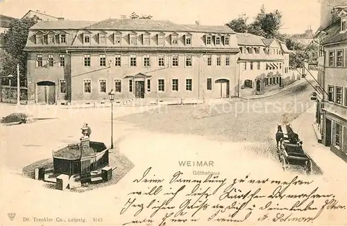 AK / Ansichtskarte Weimar_Thueringen Goethehaus Weimar Thueringen