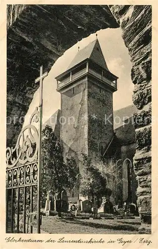 AK / Ansichtskarte Geyer Glockenturm der Laurentiuskirche Geyer