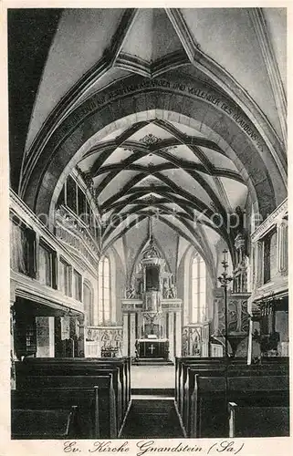 AK / Ansichtskarte Gnandstein Evangelische Kirche Innenansicht Gnandstein
