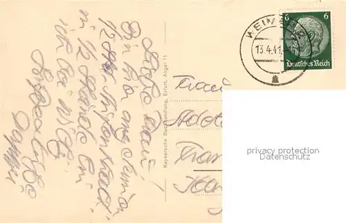 AK / Ansichtskarte Weimar_Thueringen Nationaltheater Goethe Schiller Denkmal Weimar Thueringen