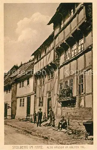 Stolberg_Harz Alte Haeuser im Kalten Tal Stolberg Harz