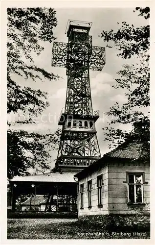 Stolberg_Harz Josephshoehe Josephskreuz Aussichtsturm Stolberg Harz