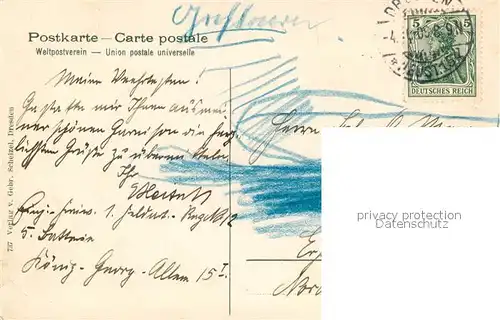 Dresden Schloss Fliederbaeume Baumbluete Dresden