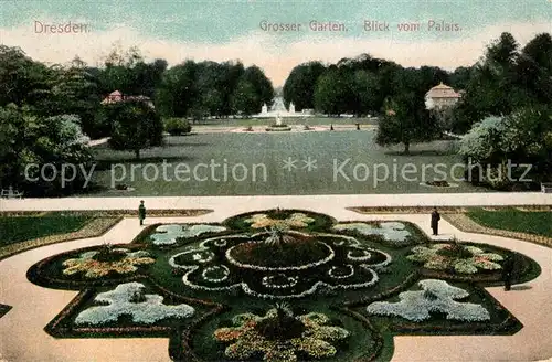 Dresden Grosser Garten Blick vom Palais Dresden