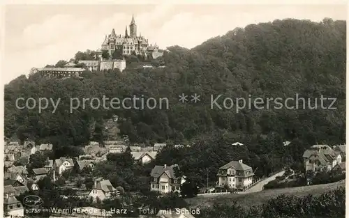 Wernigerode_Harz Teilansicht mit Schloss Wernigerode Harz