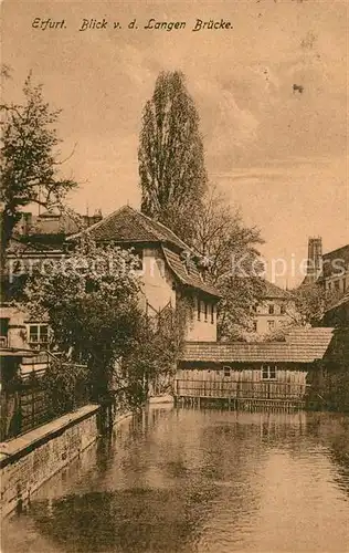 Erfurt Blick von der Langen Bruecke Erfurt