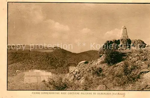 Vieil_Armand_Hartmannswillerkopf Pierre commemorative Cimetiere Militaire au Silberloch Vieil_Armand