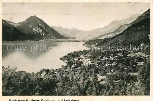 Leissigen Panorama Blick vom Kurhaus Oertlimatt Alpen Leissigen