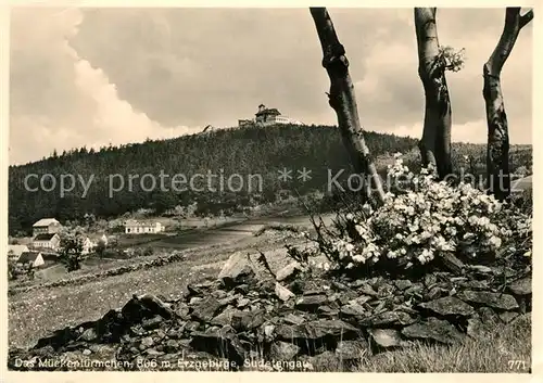 Krupka Landschaftspanorama Erzgebirge Bergwirtschaft Mueckentuermchen Krupka