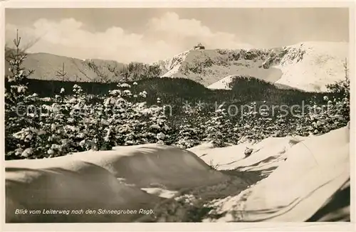 AK / Ansichtskarte Schneegruben Winterpanorama Blick vom Leiterweg nach Schneegruben Baude Riesengebirge Schneegruben