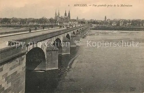 AK / Ansichtskarte Moulins_Allier Vue generale prise de la Malmaison Pont Moulins Allier