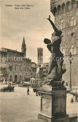 AK / Ansichtskarte Firenze_Toscana Piazza della Signoria Ratto delle Sabine Firenze Toscana