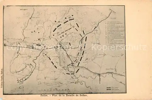 AK / Ansichtskarte Sedan_Ardennes Plan de la Bataille de Sedan Sedan Ardennes