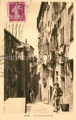 AK / Ansichtskarte Nice_Alpes_Maritimes La Vieille Ville Dessin Kuenstlerkarte Nice_Alpes_Maritimes