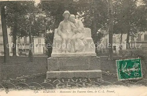 AK / Ansichtskarte Roanne_Loire Monument des Pauvres Gens Roanne Loire