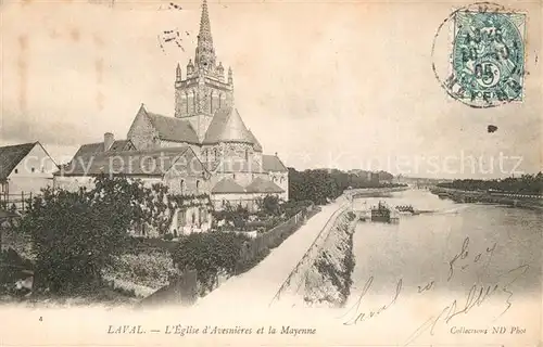 AK / Ansichtskarte Laval_Mayenne Eglise d Avesnieres et la Mayenne Laval Mayenne