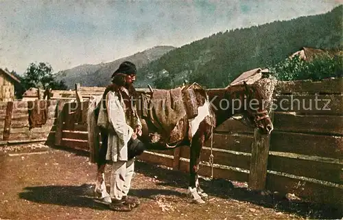 AK / Ansichtskarte Karpaten_Tschechien Huzule Pony Karpaten Tschechien