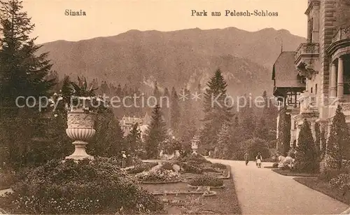 AK / Ansichtskarte Sinaia Park Pelesch Schloss Sinaia