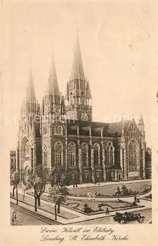 AK / Ansichtskarte Lemberg_Lwow_Lviv Sankt Elisabeth Kirche Lemberg_Lwow_Lviv