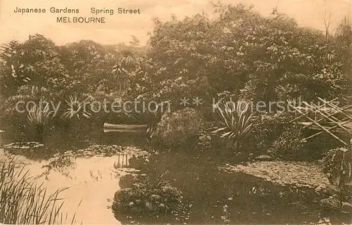 AK / Ansichtskarte Melbourne_Victoria Japanese Gardens Spring Street Melbourne Victoria