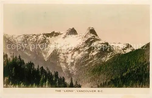 AK / Ansichtskarte Vancouver_British_Columbia The Lions North Shore Mountains Vancouver_British