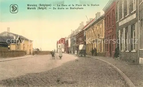 AK / Ansichtskarte Wervik La Gare et la Place de la Station Wervik