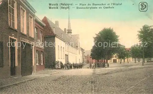 AK / Ansichtskarte Wervik Place du Steenacker et l`Hopital Wervik