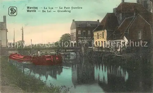 AK / Ansichtskarte Wervik De Lei Grensbrug Wervik