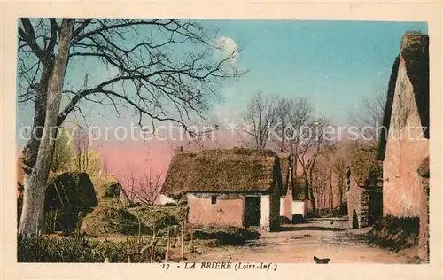 AK / Ansichtskarte La_Briere Dorfpartie mit Reetdachh?usern La_Briere