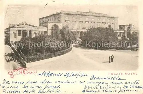 AK / Ansichtskarte Corfou Palais Royal Corfou