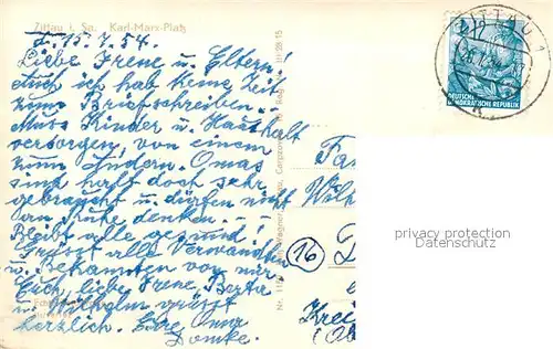 AK / Ansichtskarte Zittau Karl Marx Platz Zittau