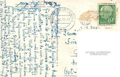 AK / Ansichtskarte Carlsberg Gasthaus Karl Scharbach Ortspartien Kirche Carlsberg