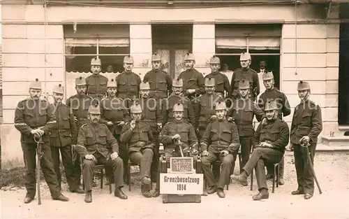 AK / Ansichtskarte Hasli_Wigoltingen Gruppenfoto Soldaten Grenzbesetzung  Hasli Wigoltingen