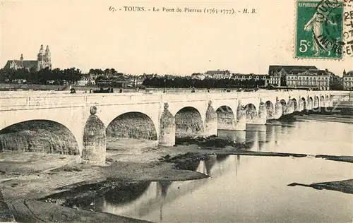AK / Ansichtskarte Tours_Indre et Loire Pont de Pierres Tours Indre et Loire