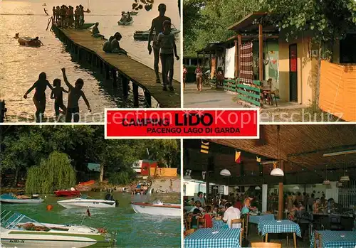 AK / Ansichtskarte Pacengo_sul_Garda Camping Lido Restaurant Badesteg Gardasee Pacengo_sul_Garda