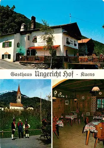 AK / Ansichtskarte Kuens Gasthaus Ungericht Hof Kirche Trachten Kuens