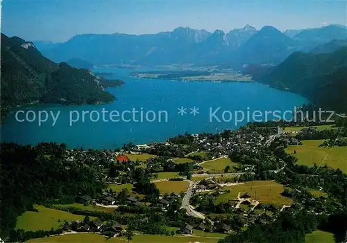 AK / Ansichtskarte St_Gilgen_Salzkammergut Alpenpanorama Fliegeraufnahme St_Gilgen_Salzkammergut