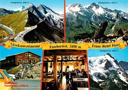 AK / Ansichtskarte Fusch_Grossglocknerstrasse Panoramablick Fuschertoerl Bergrestaurant Grossglockner Weisbachhorn Hohe Tauern Fusch