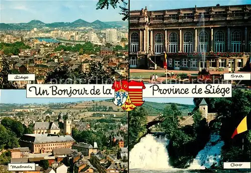 AK / Ansichtskarte Liege_Luettich Teilansichten von Liege Spa Malmedy und Coo Liege Luettich