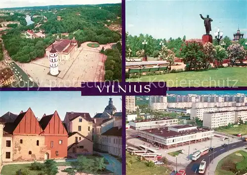 AK / Ansichtskarte Vilnius Gedimino aikste Senamiescio fragmentas Lenino aikste Zirmuenyu gyvenamasis rajonas Vilnius