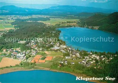 AK / Ansichtskarte Klopeinersee Feriengebiet Ferienort Seelach Unterburg Georgiberg Fliegeraufnahme Klopeinersee