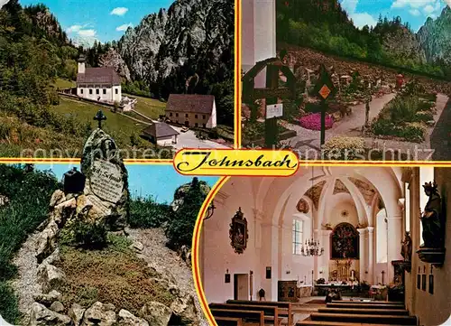 AK / Ansichtskarte Johnsbach_Steiermark Bergsteigerkirche Friedhof Gedenkstaette Johnsbach_Steiermark