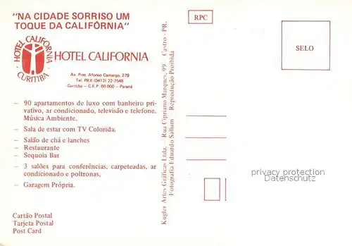 AK / Ansichtskarte Curitiba Hotel California Curitiba