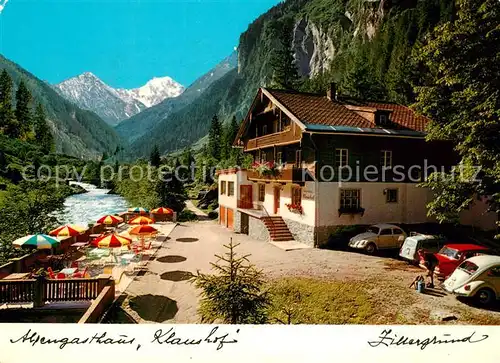 AK / Ansichtskarte Mayrhofen_Zillertal Alpengasthaus Klaushof im Zillergrund Zillertaler Alpen Mayrhofen_Zillertal