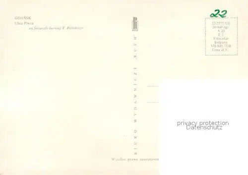AK / Ansichtskarte Gdansk Ulica Piwna Gdansk