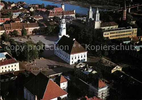 AK / Ansichtskarte Kaunas_Kowno Kirche Fliegeraufnahme Kaunas Kowno