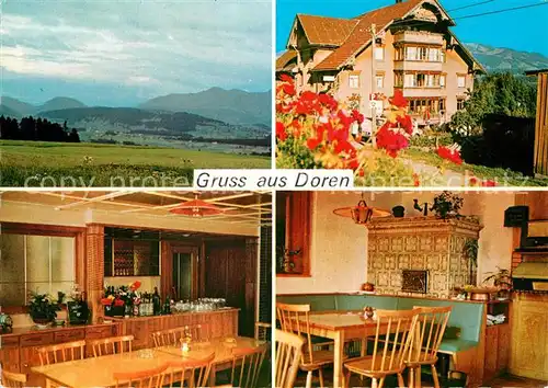 AK / Ansichtskarte Doren_Vorarlberg Gasthof Adler Landschaftspanorama Doren Vorarlberg