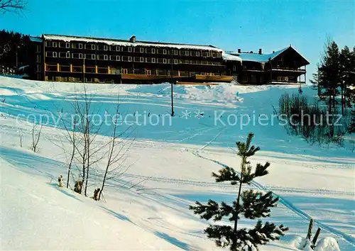 AK / Ansichtskarte Bolkesjo Turisthotell Touristenhotel Winterlandschaft 