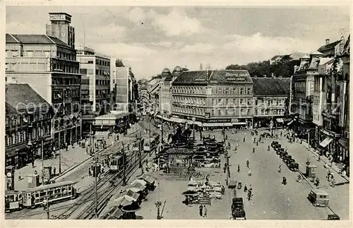 AK / Ansichtskarte Zagreb Jelacicev trg Zagreb