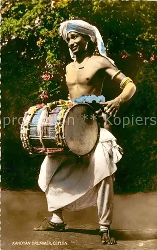 AK / Ansichtskarte Ceylon_Sri_Lanka Kandyan Drummer Ceylon_Sri_Lanka